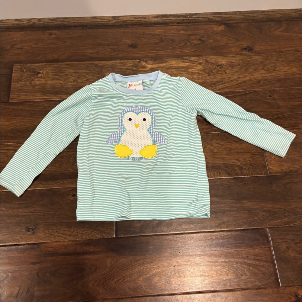 Striped Penguin Kids Shirt